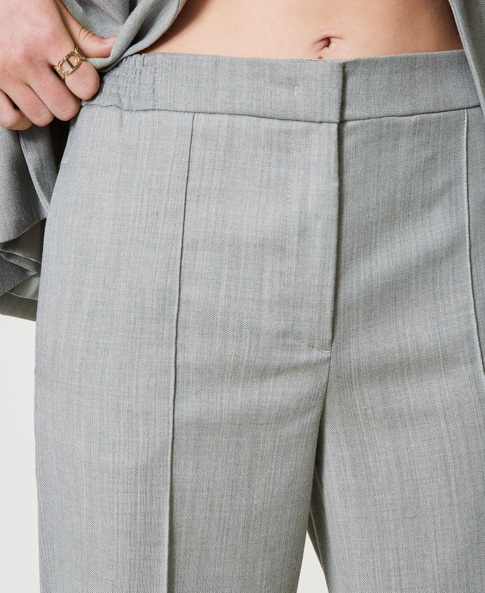 TWINSET WOOL-BLENDED TROUSERS
