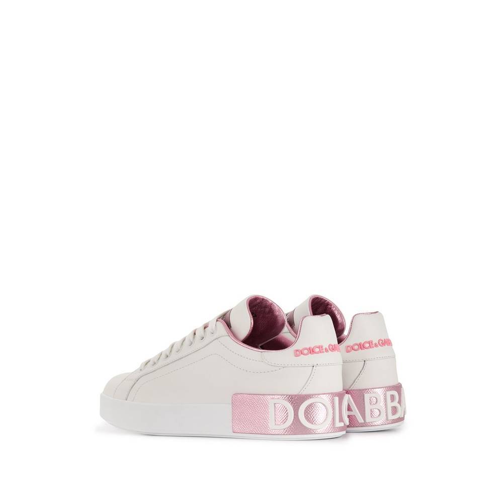 Shop Dolce & Gabbana Portofino Low-top Sneakers In White