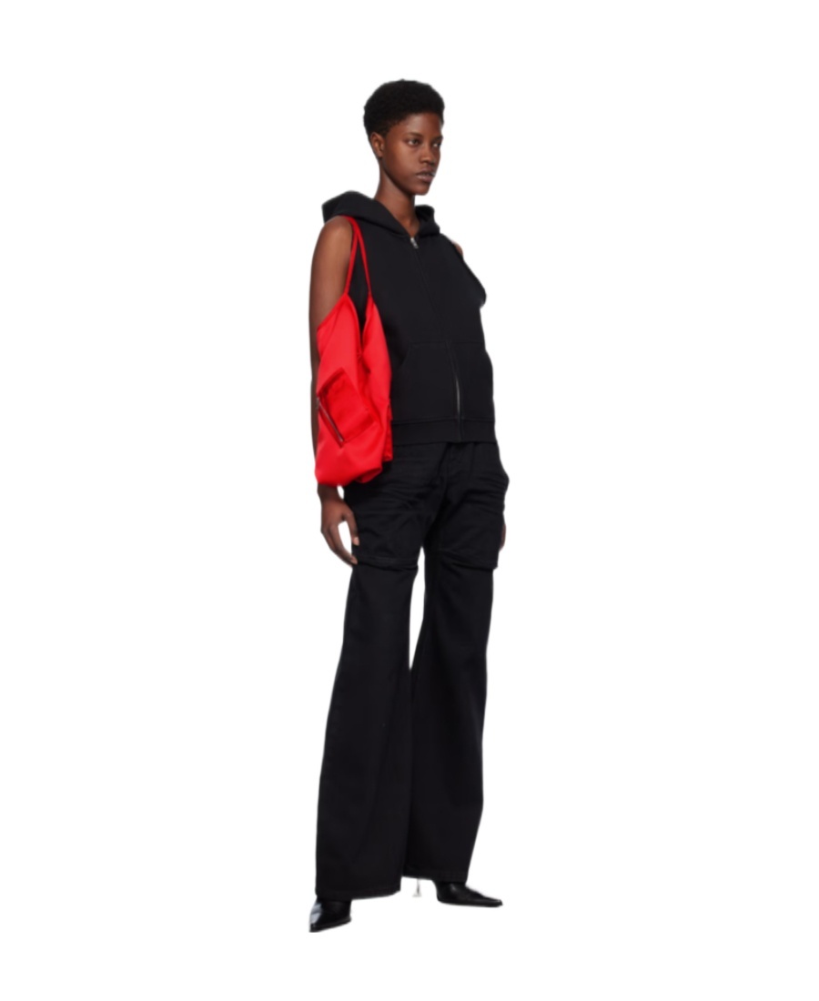 We11 Done Sleeveless Hooded Vest In Black