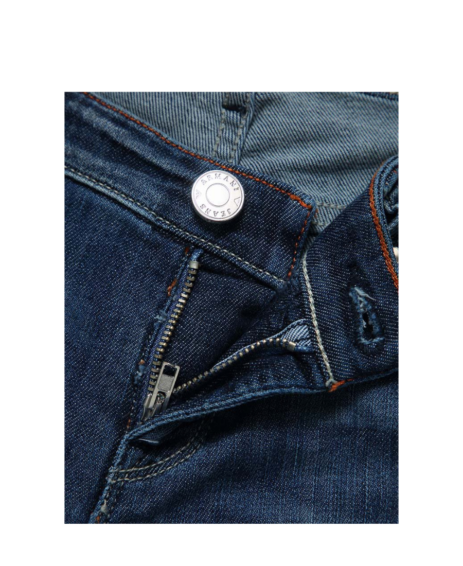 Armani Jeans Wash And Wear Out Skinny Jeans In Blue