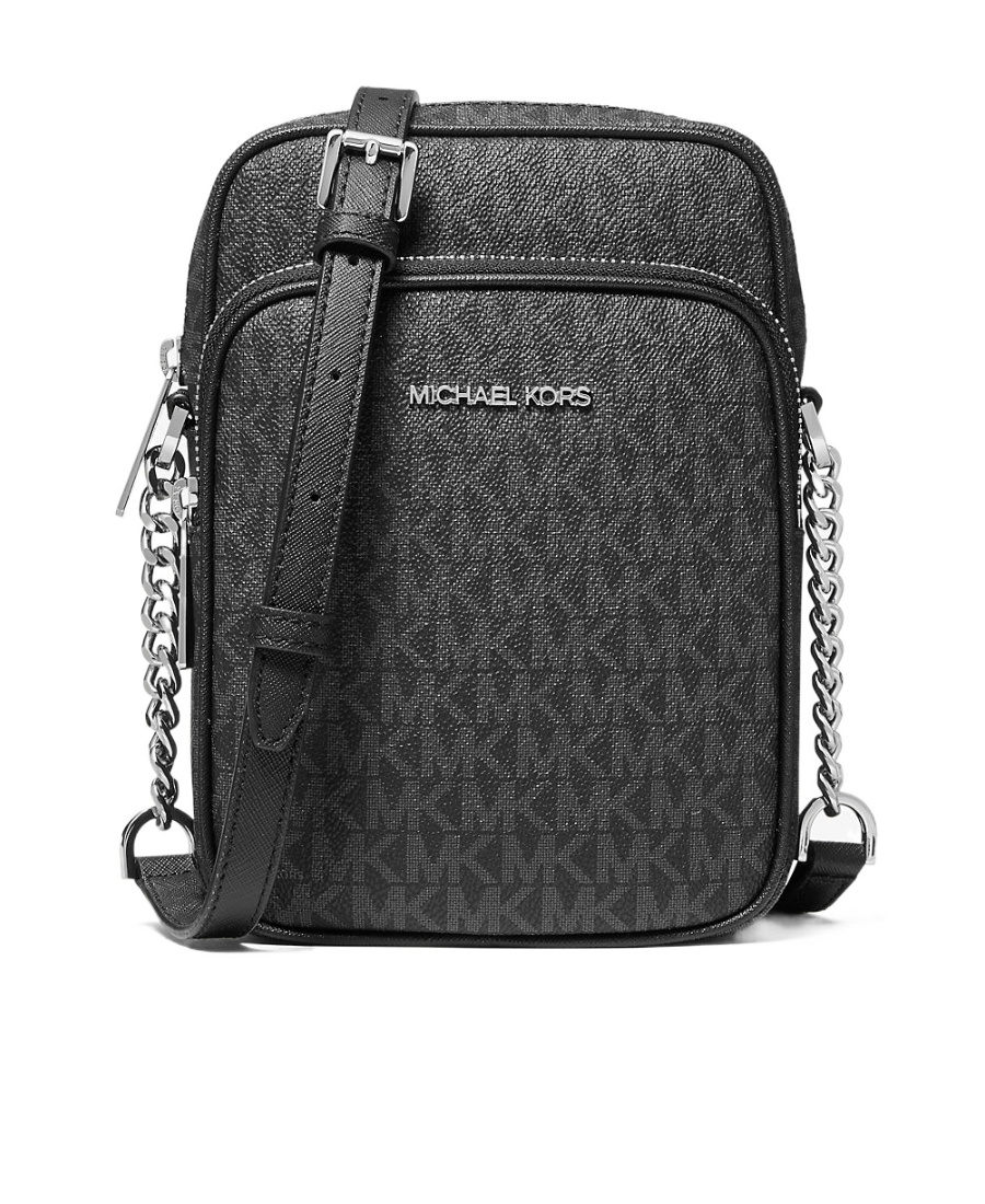 Michael Kors Printed Shoulder Bag In Black