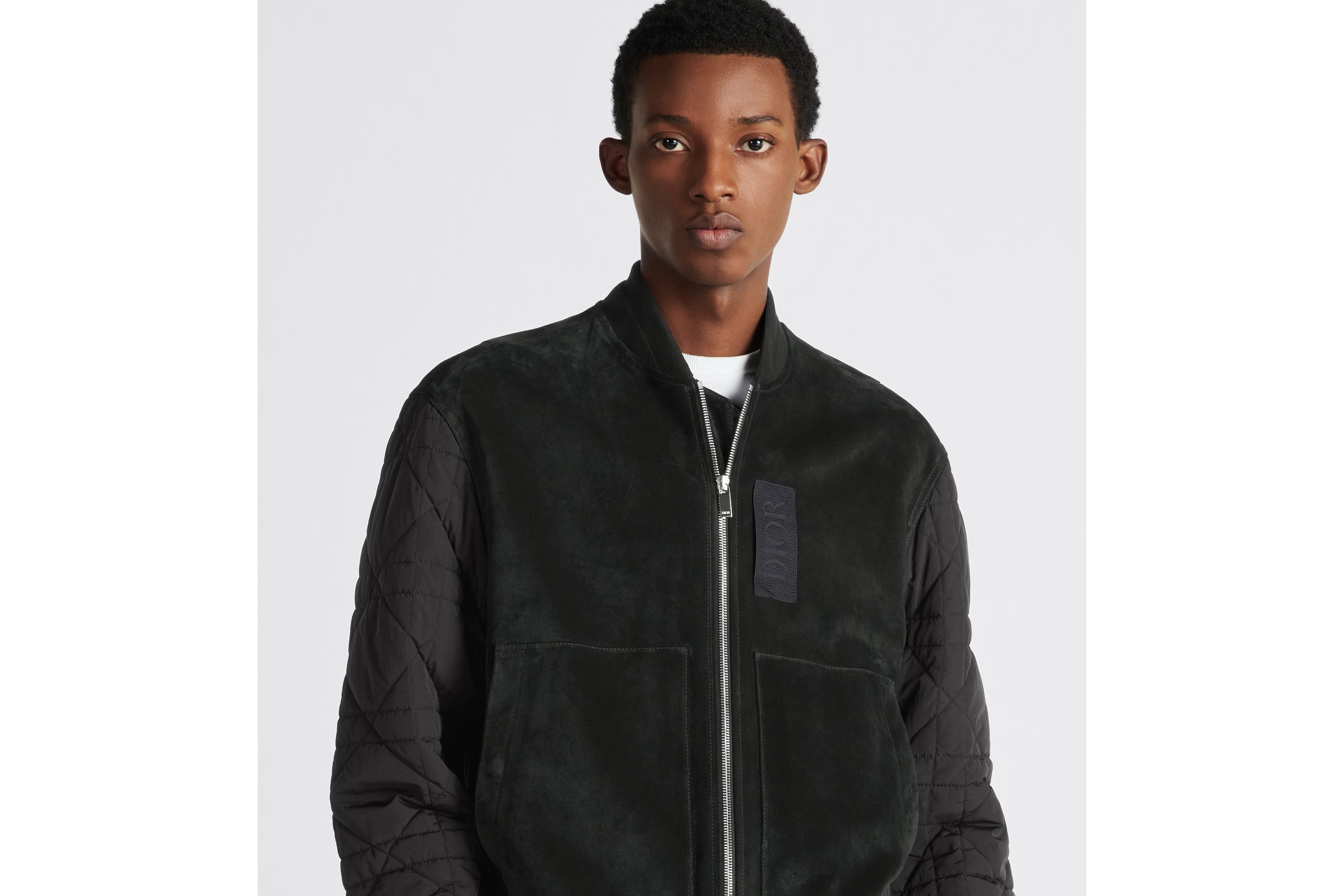 Dior Zipped Varsity Blouson In Black
