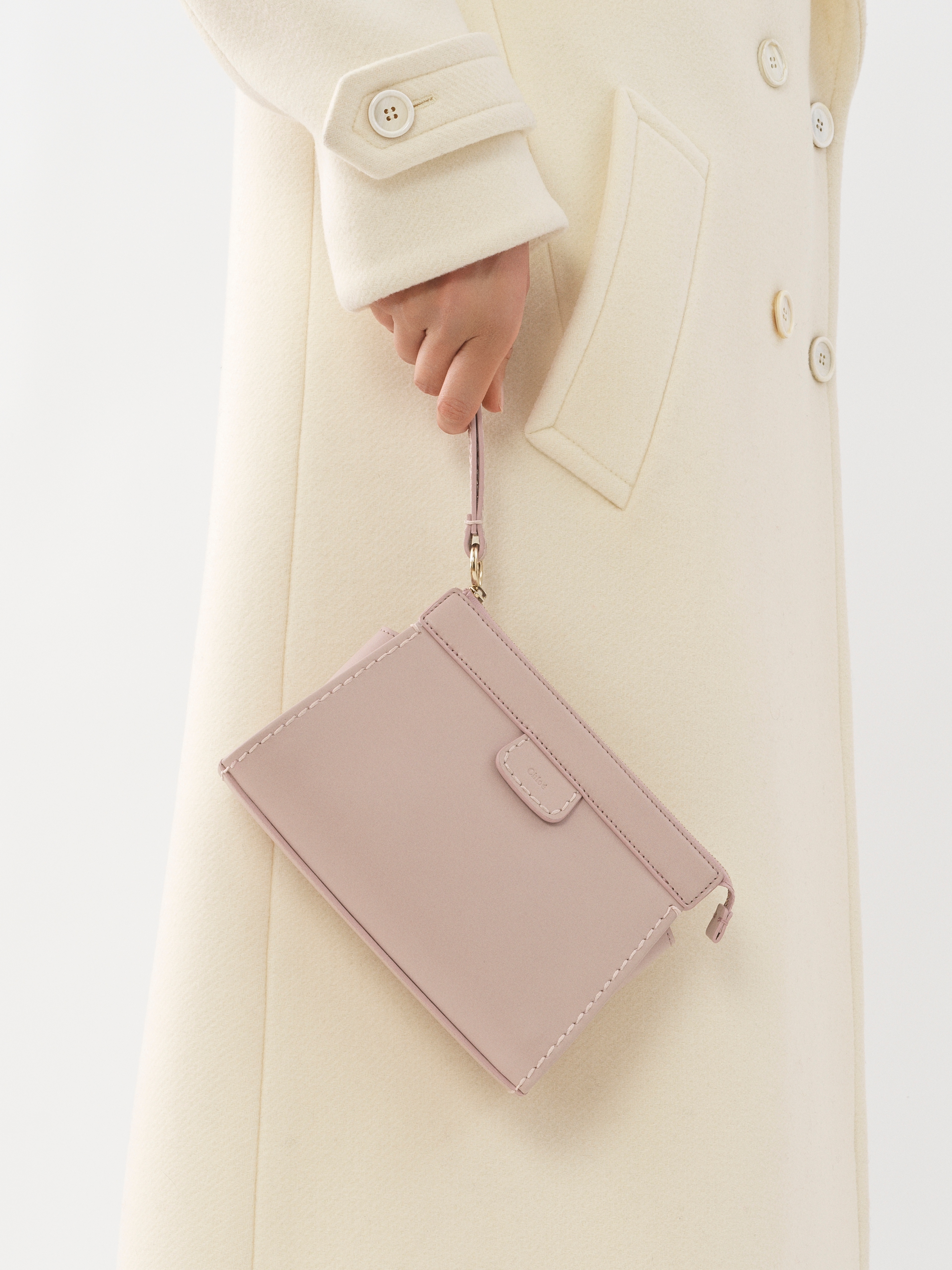 Chloé Edith Leather Cross Body Bag In Nude