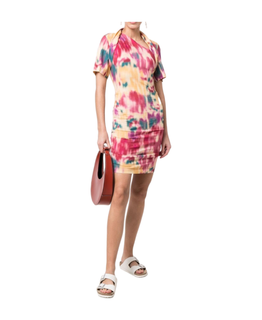 Isabel Marant Tie-dyed Slim Dress In Pink