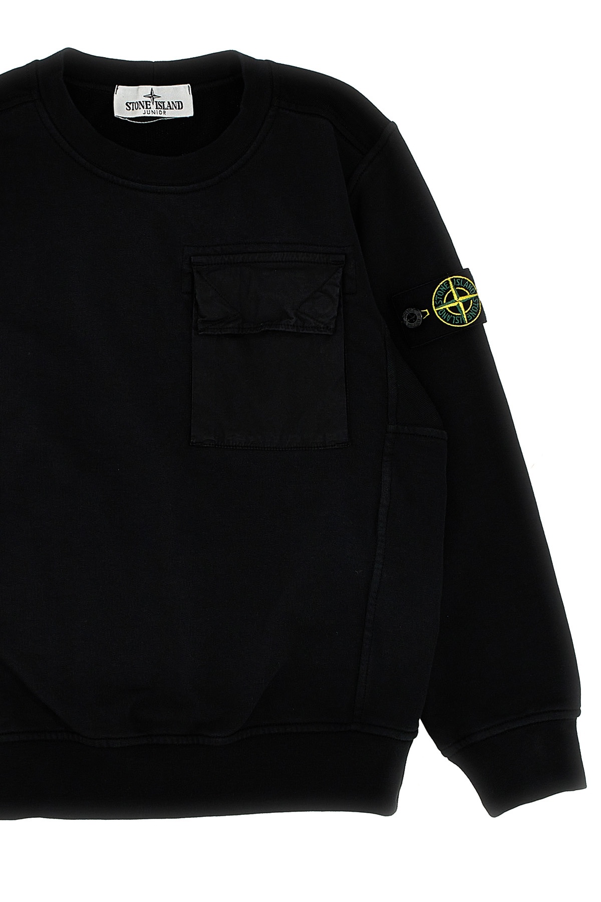 Stone Island Waffle-texture Sweater In Black