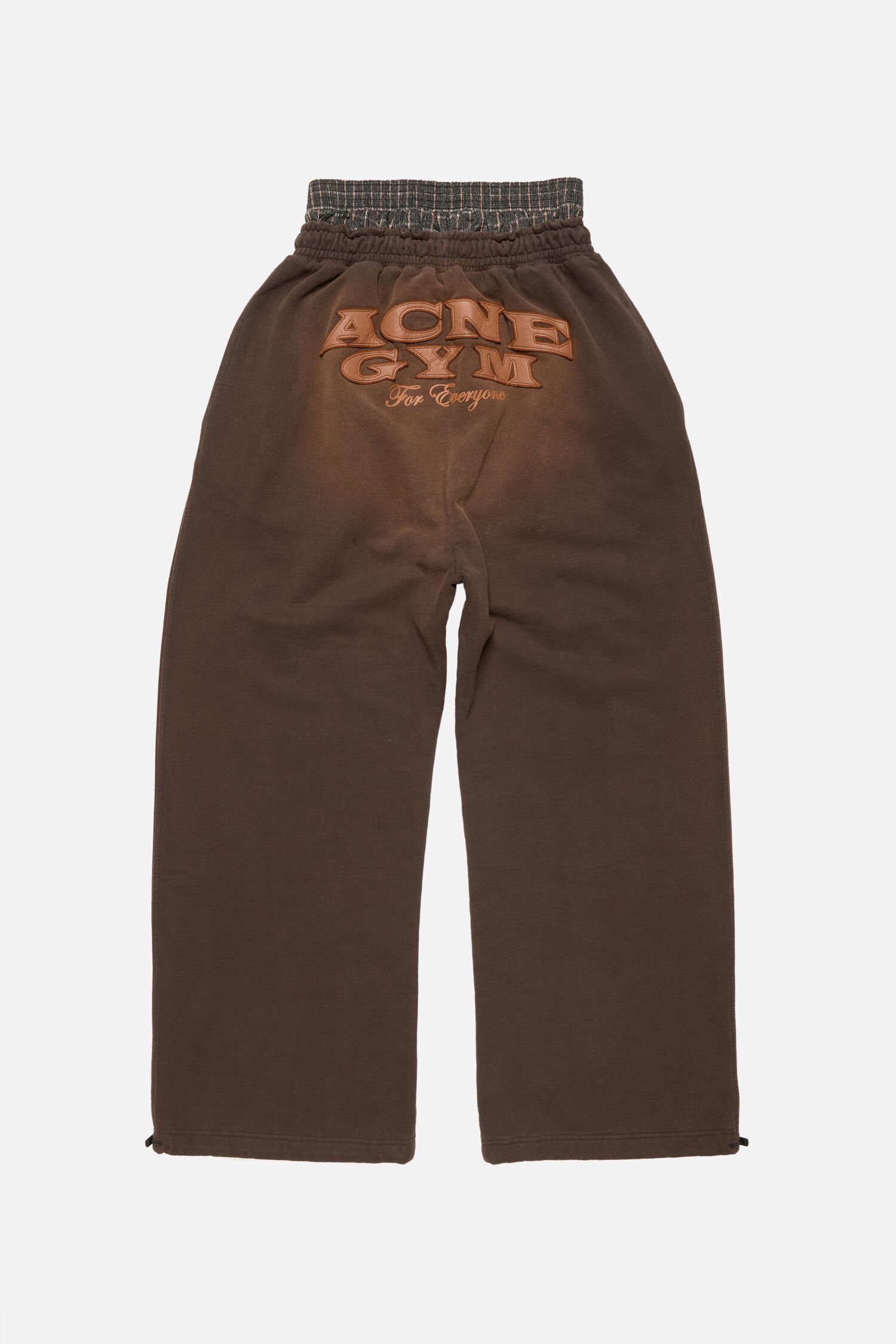 Acne Studios Layered Logo Track Pants In Brown