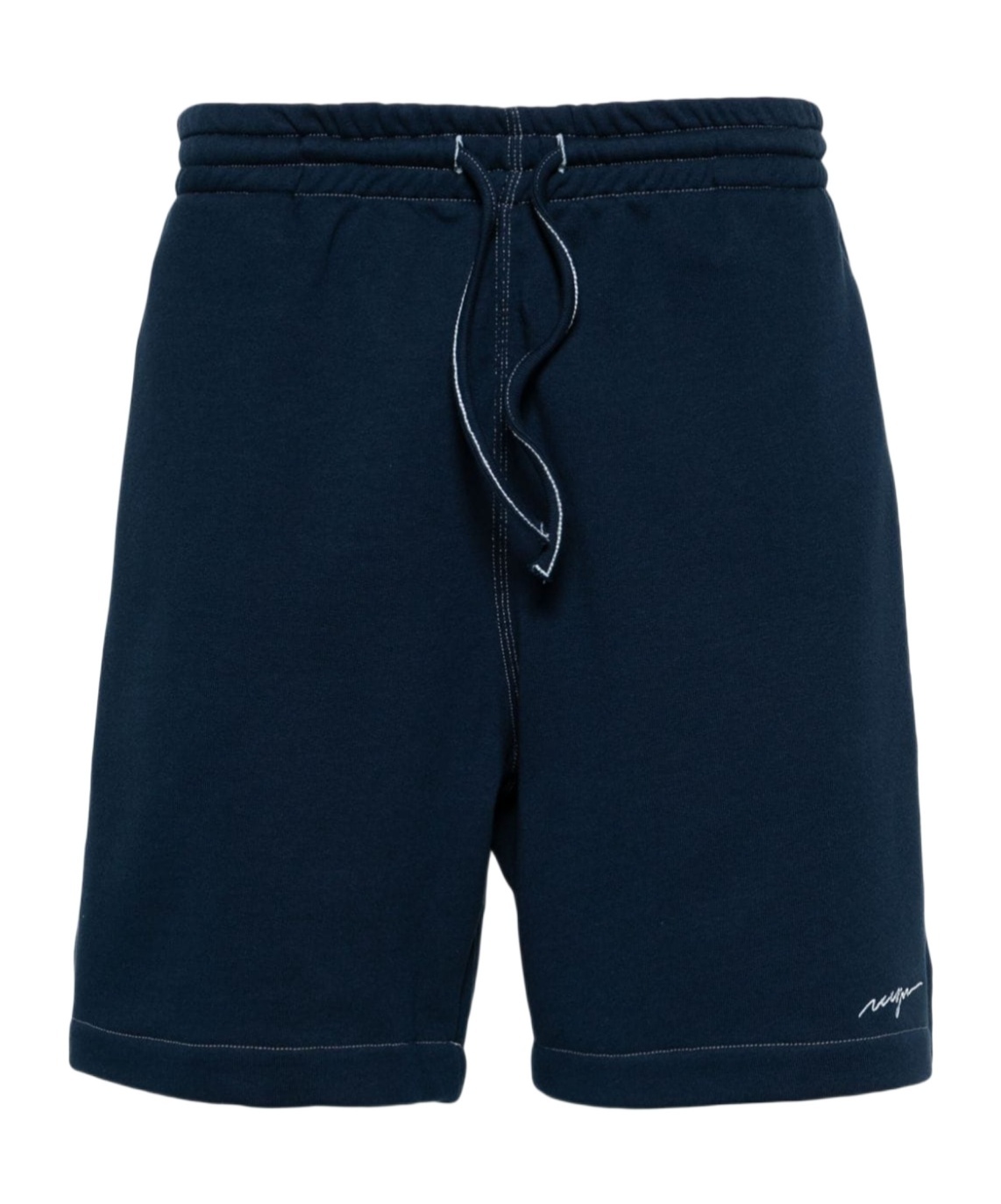 Msgm Logo-embroidered Track Shorts In Black