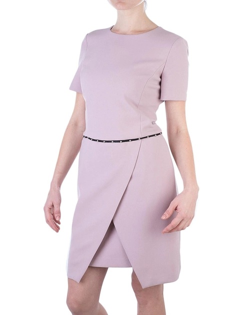 Emporio Armani Short-sleeved Round-necked Dress In Pink