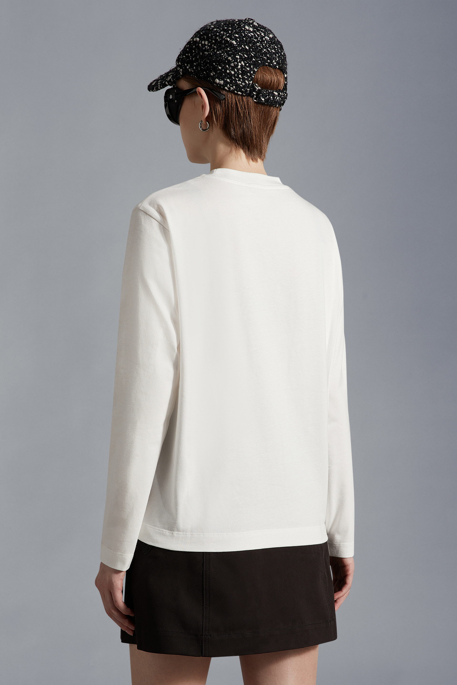 Moncler Double Logo-print Jersey Top In White