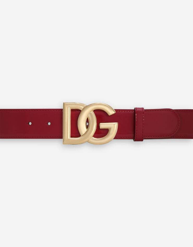 DOLCE & GABBANA DG-LOGO CALFSKIN BELT 