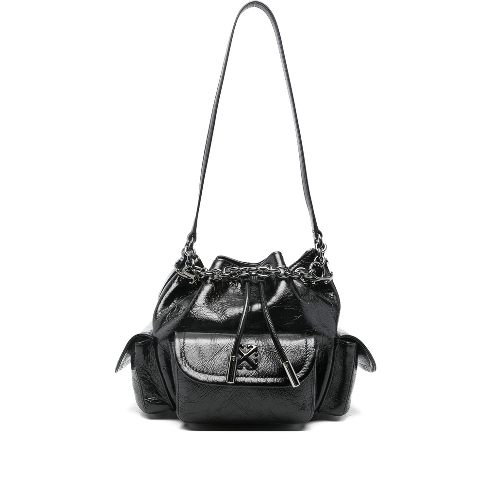 Off-white Dumbo Drawstring Bucket Bag In Black