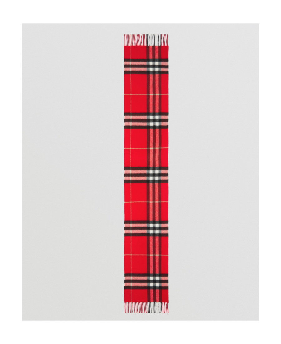 Burberry Vintage Check Cashmere Scarf In Red