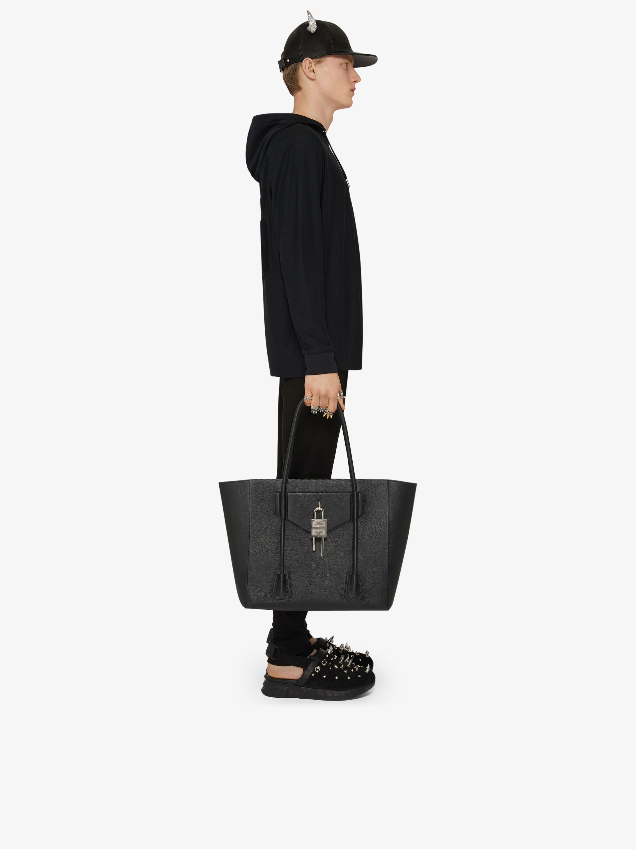 Givenchy 4g Oversize Cotton Hoodie In Black