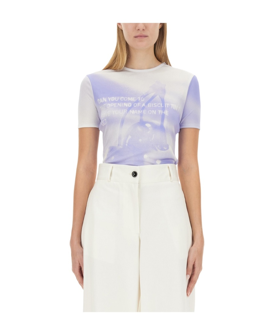 Jil Sander Women T-shirt With Logo In White