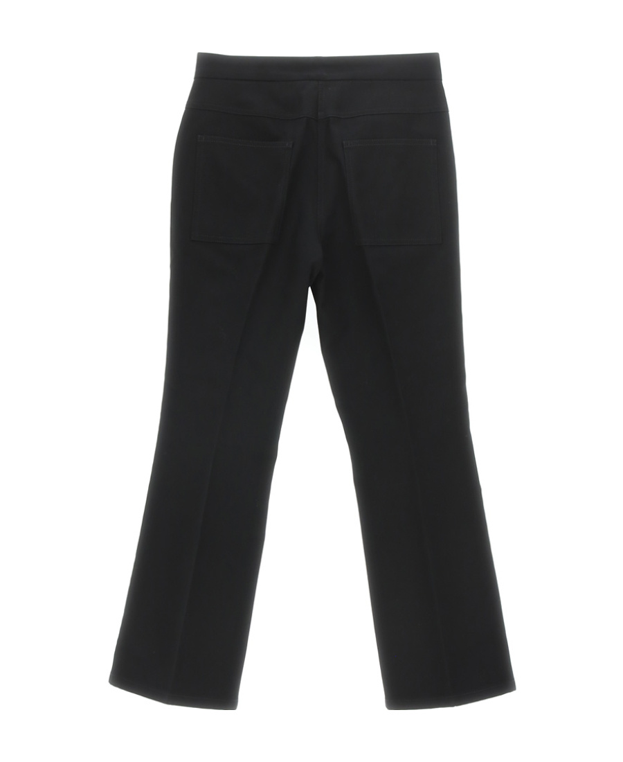 Jil Sander Pressed-crease Flared Cropped Trousers In Black