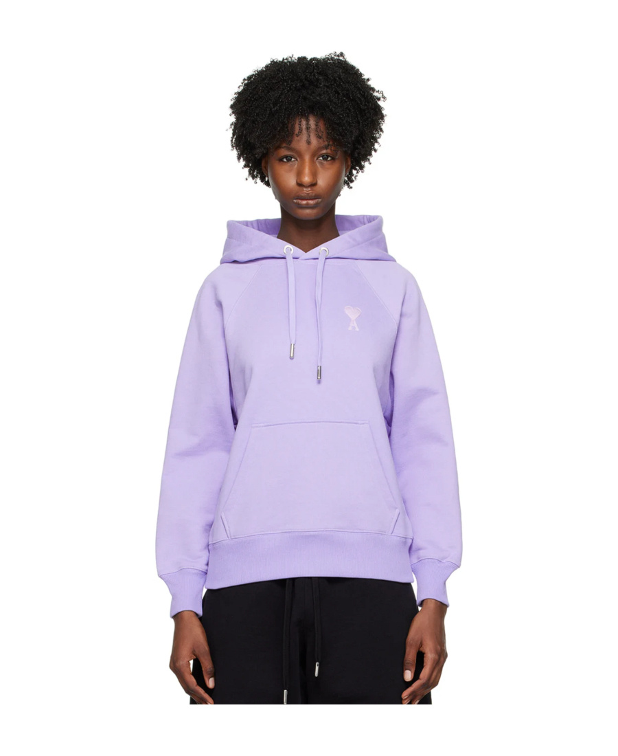 Ami Alexandre Mattiussi Ssense Exclusive Purple Ami De Cœur Hoodie In Blue