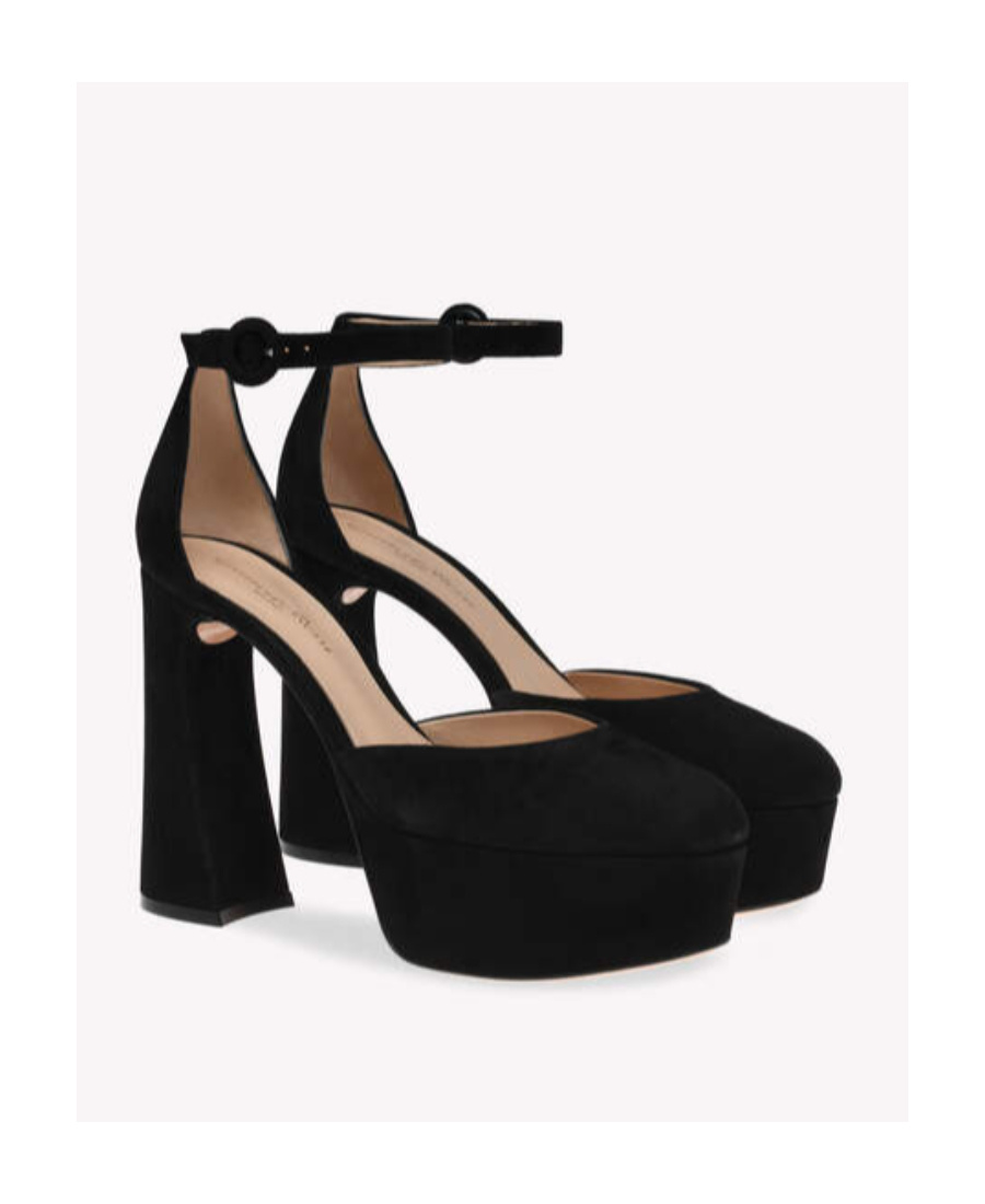 Gianvito Rossi 120 Holly Suede Platform Pumps In Black