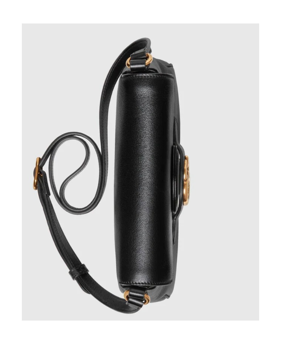 Gucci Dahlia Leather Crossbody Bag In Black