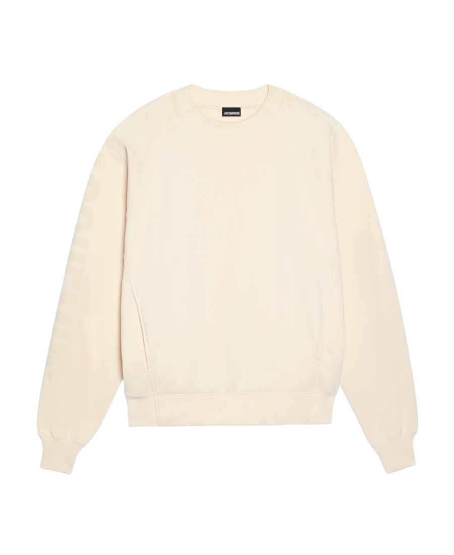 Jacquemus Logo Printed Crewneck Sweatshirt In White