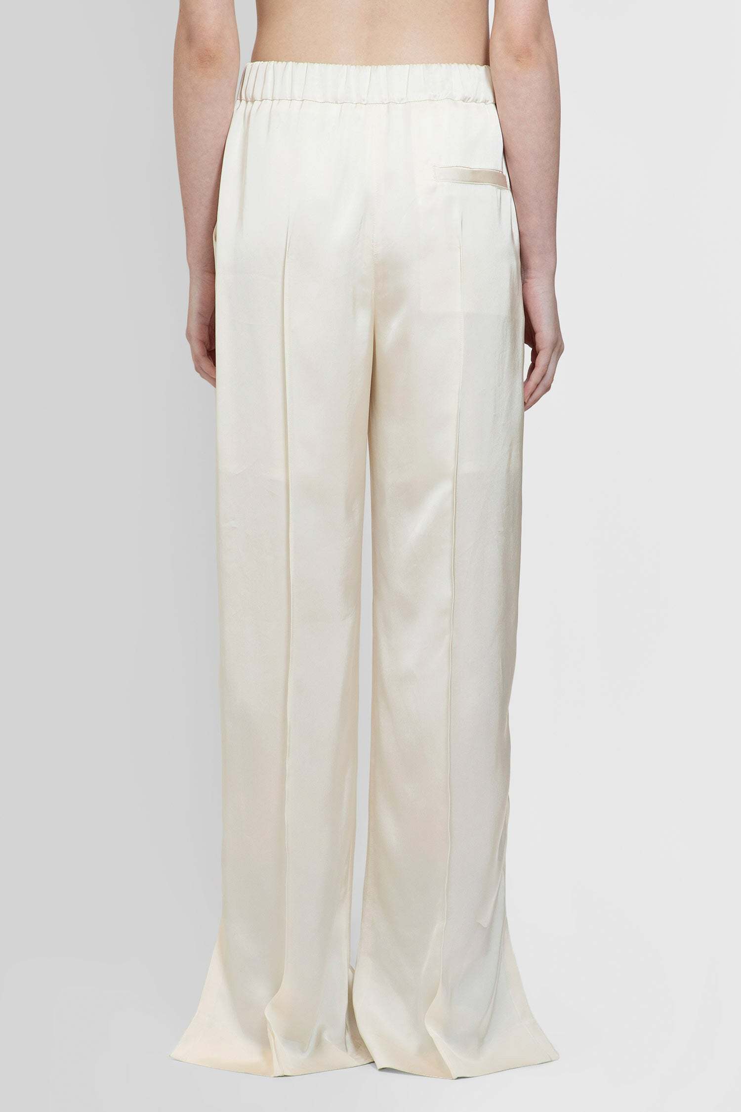 Jil Sander Elasticated Straight-leg Trousers In White