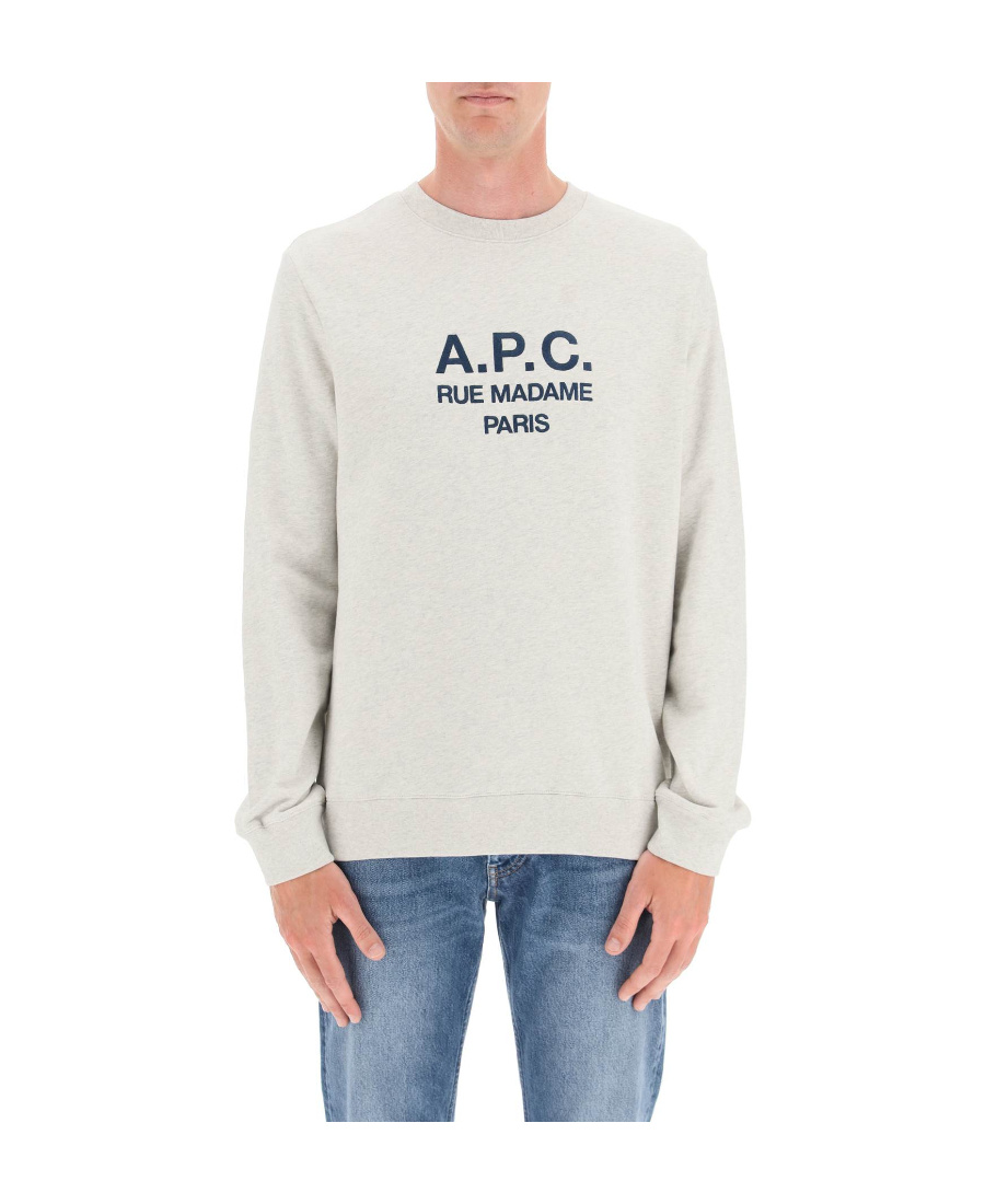 Apc Grey Rufus Sweatshirt In White