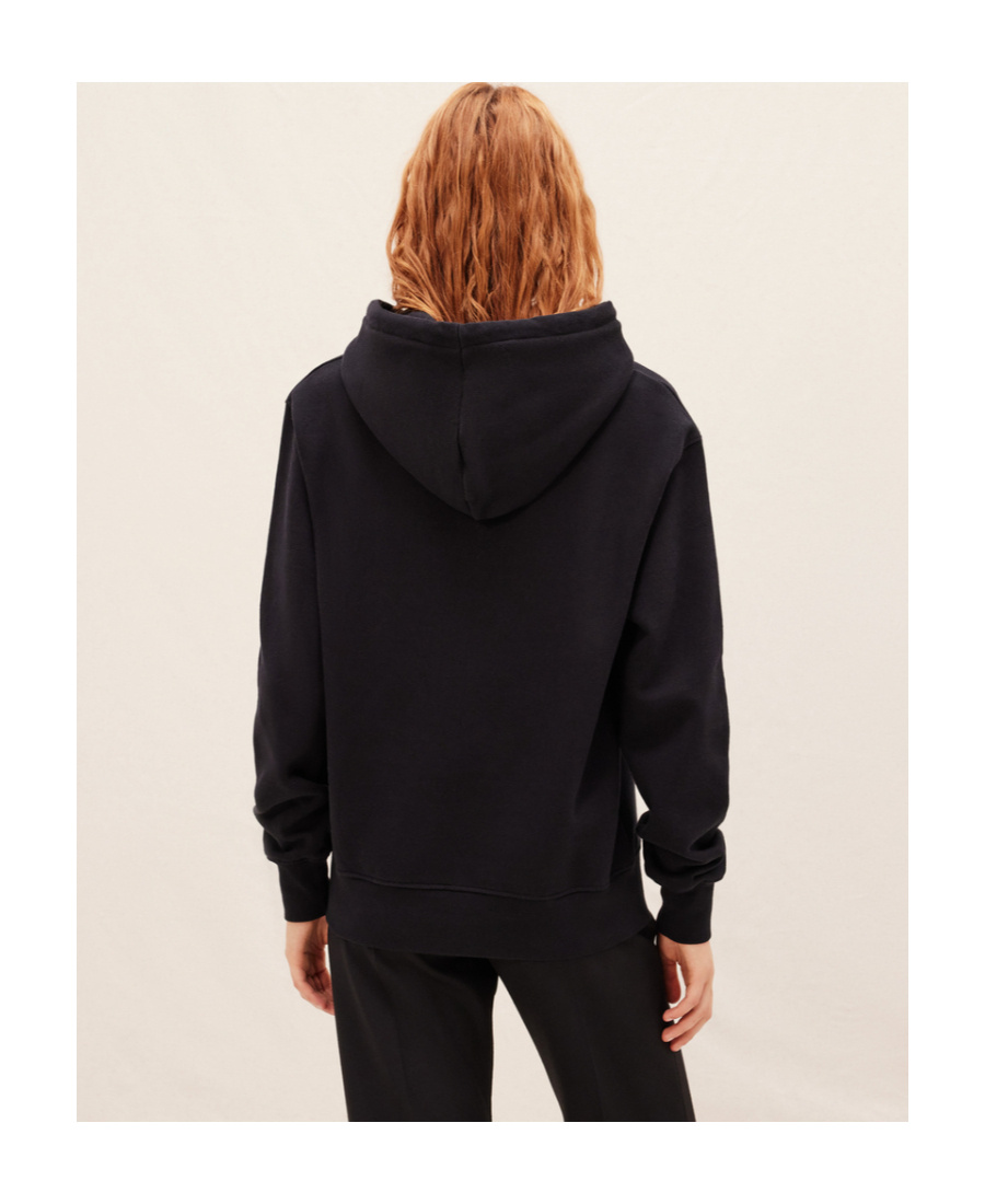 Jacquemus Embroidered Logo Drawstring Hoodie In Blue