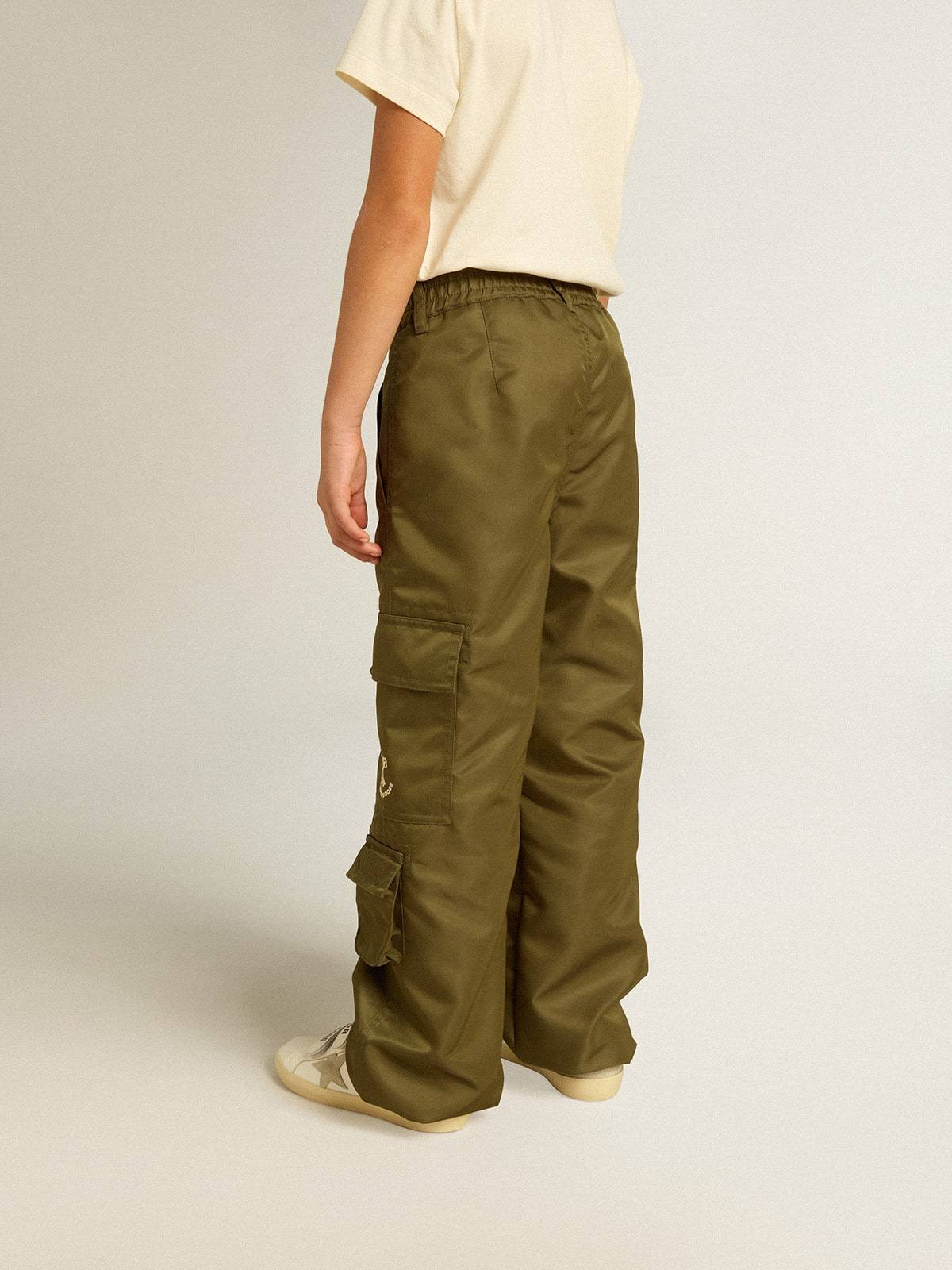 Golden Goose Water Repellent Cargo Pants In Green