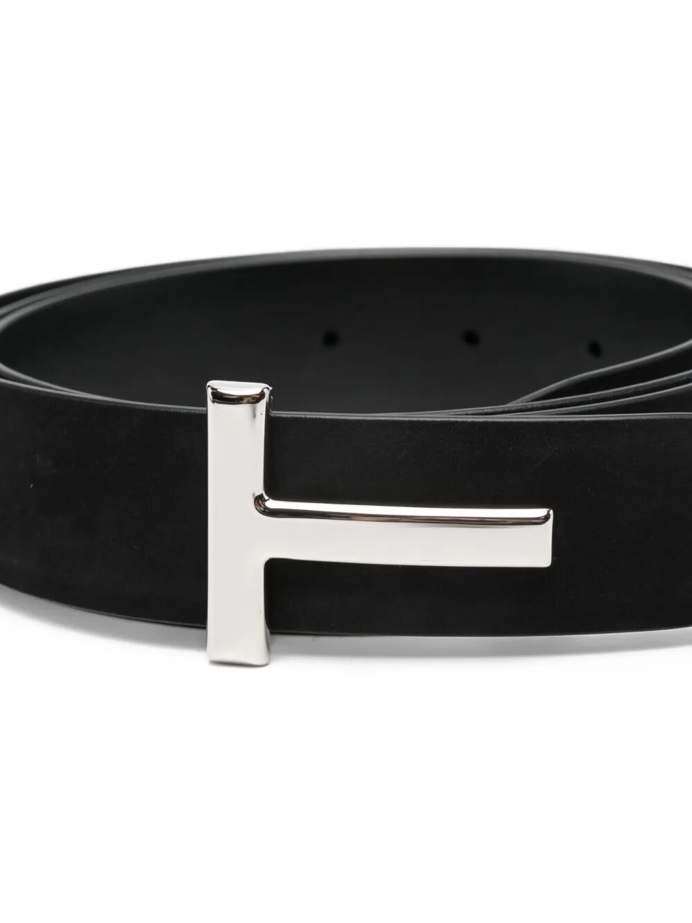 Tom Ford T-buckle Suede Belt Accessories In Black
