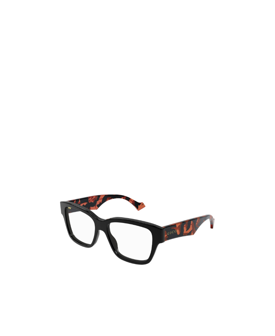 Gucci Tortoiseshell Rectangle-frame Glasses In Black