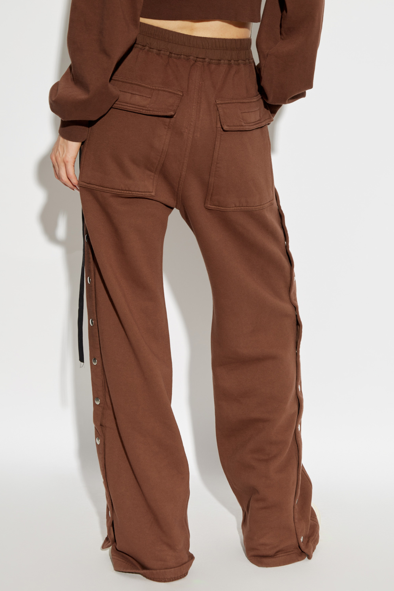 Rick Owens Drkshdw Pusher Track Pants In Brown