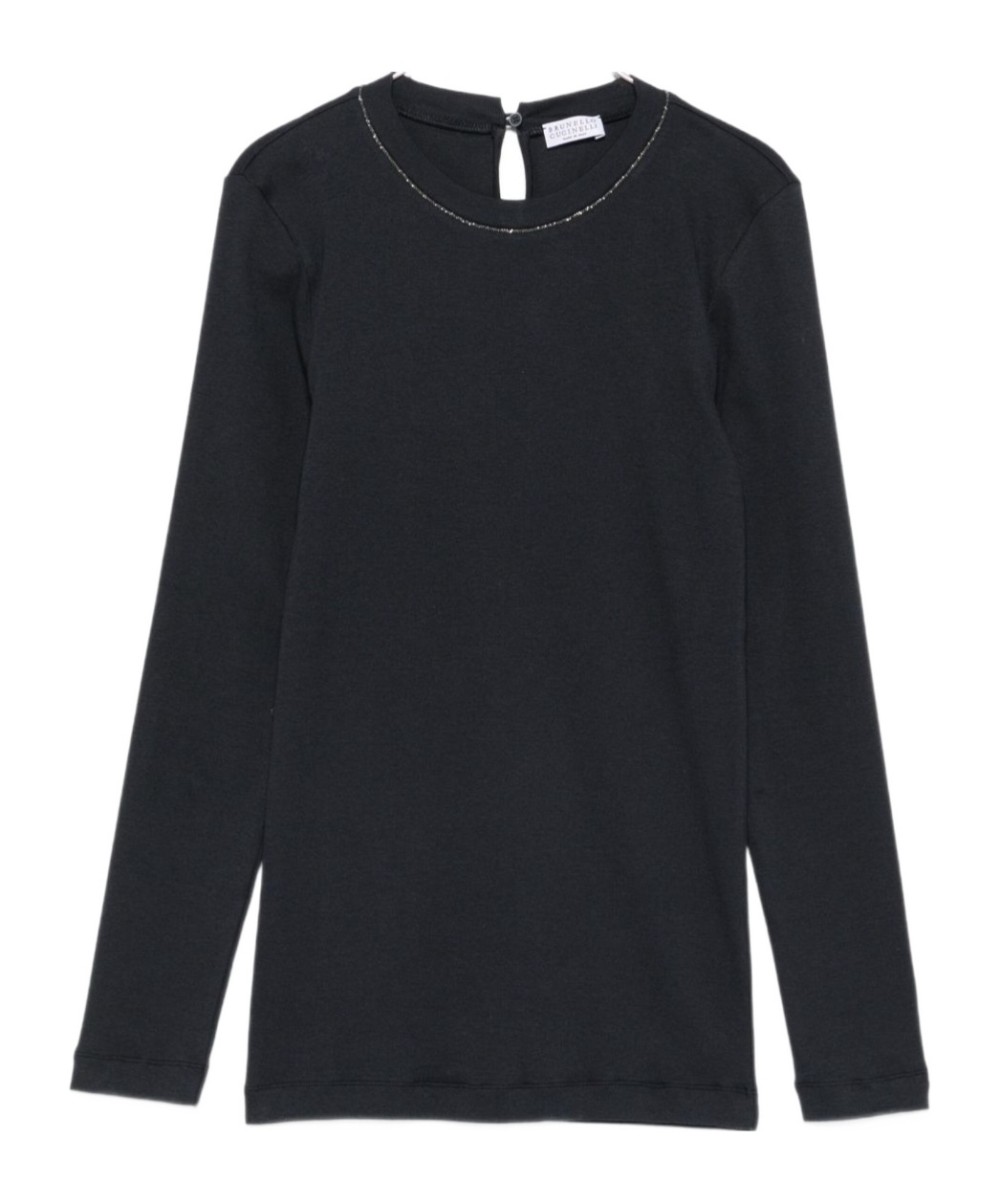 Brunello Cucinelli Cotton Crewneck Sweater In Black