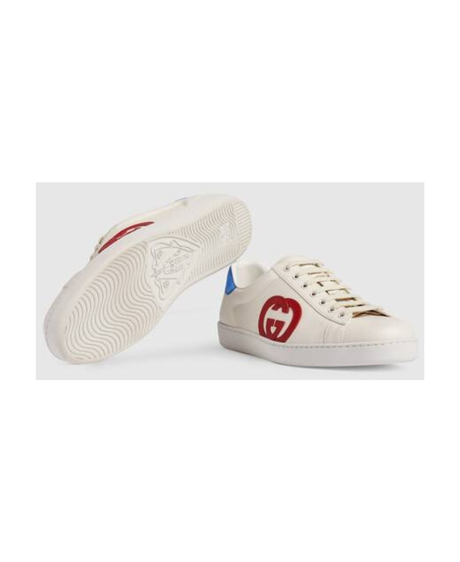 Shop Gucci Ace Logo-patch Sneakers In White