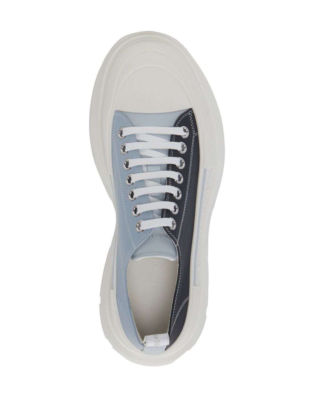 Alexander Mcqueen Tread Slick Lace-up Sneakers In Black