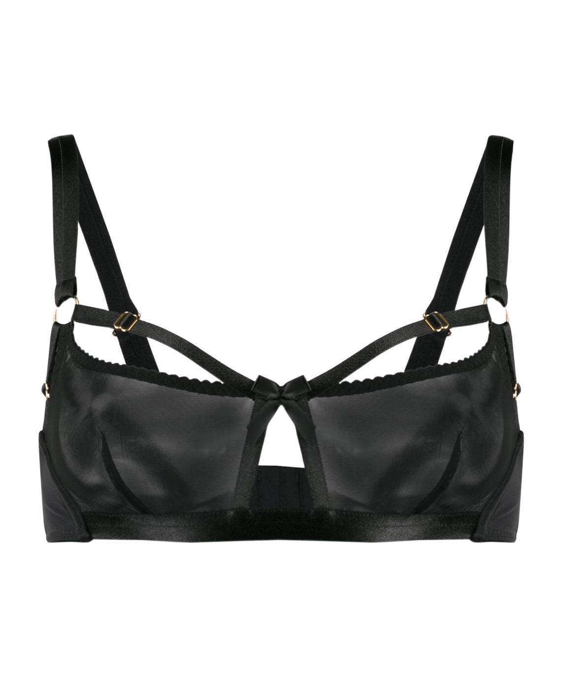 Shop Bordelle Lace Multi-strap Bra In Black