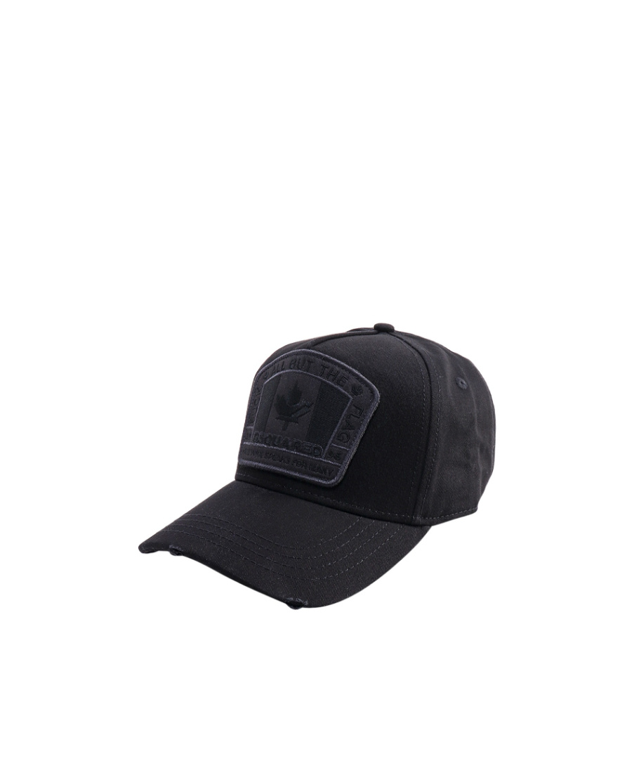 Dsquared2 Canadian Flag Patch Baseball Cap In Black