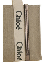 Chloé Woody Shoulder Bag In Nude