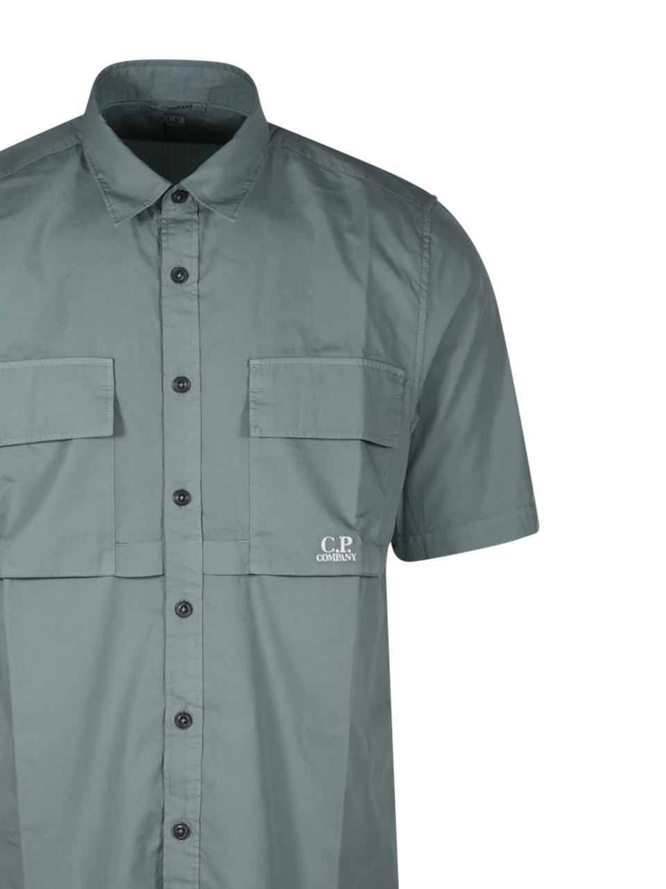 C.p. Company A Short Sleeved Shirt In Green
