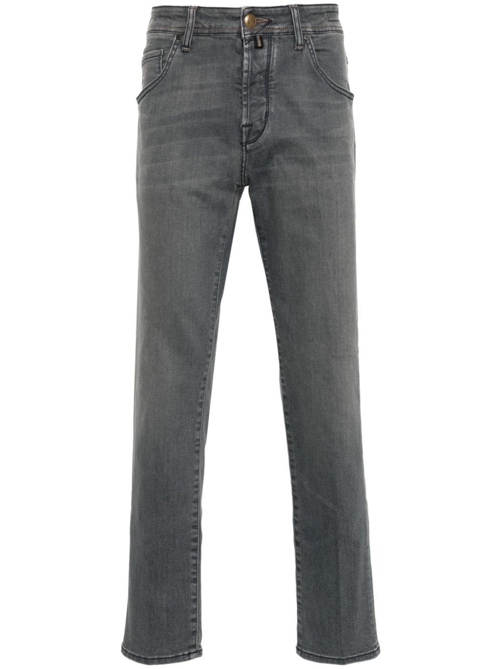 Jacob Cohen Scott Mid-rise Slim-fit Jeans In Black