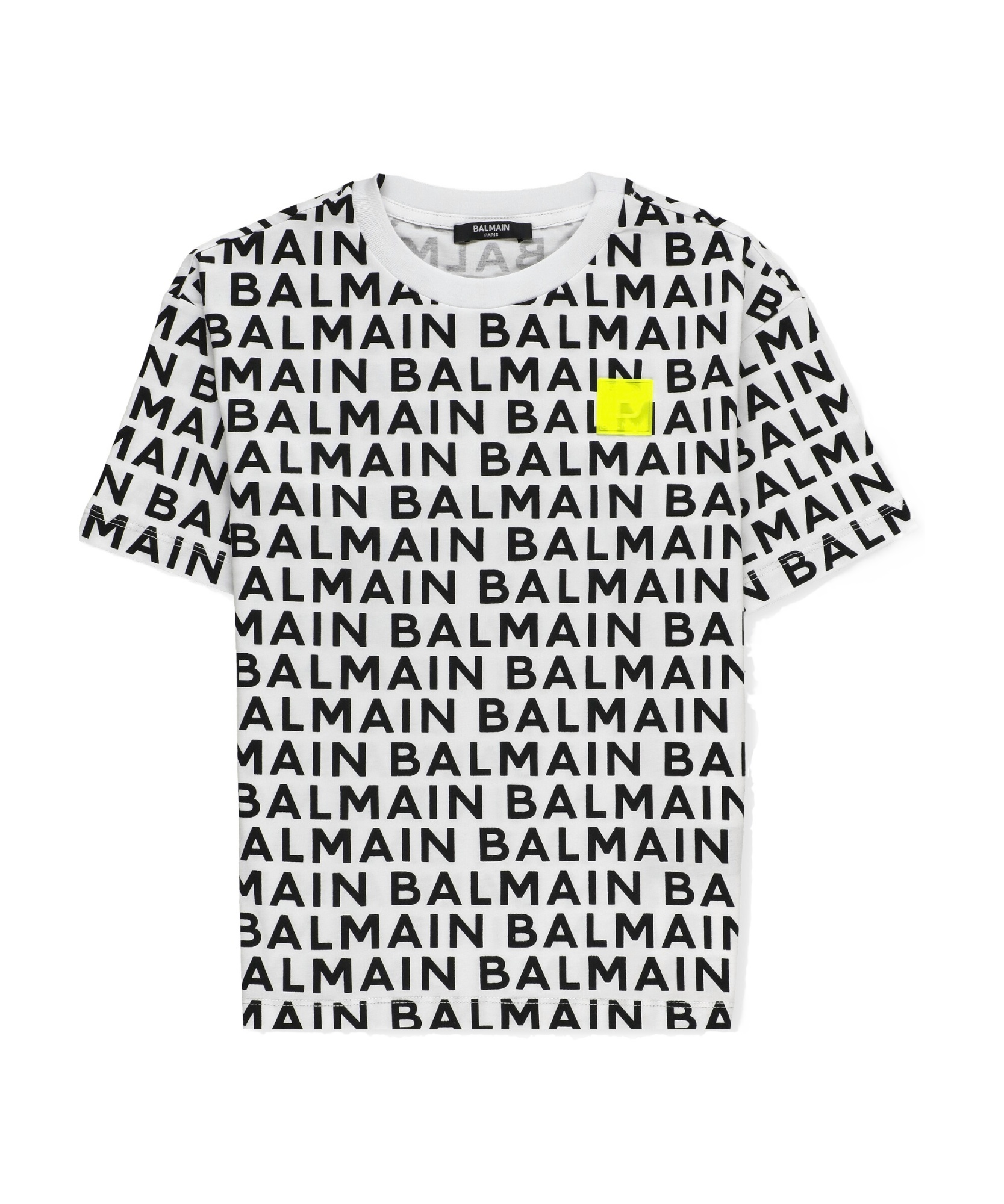 Balmain Logo-lettering Cotton T-shirt In White