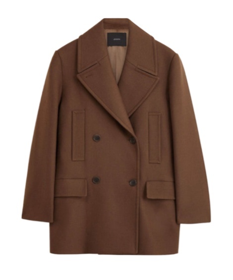 Joseph Long-sleeved Coat In Brown