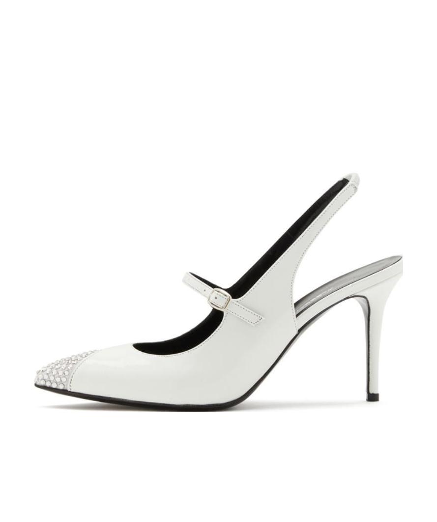 Alessandra Rich Logo High Heels In White