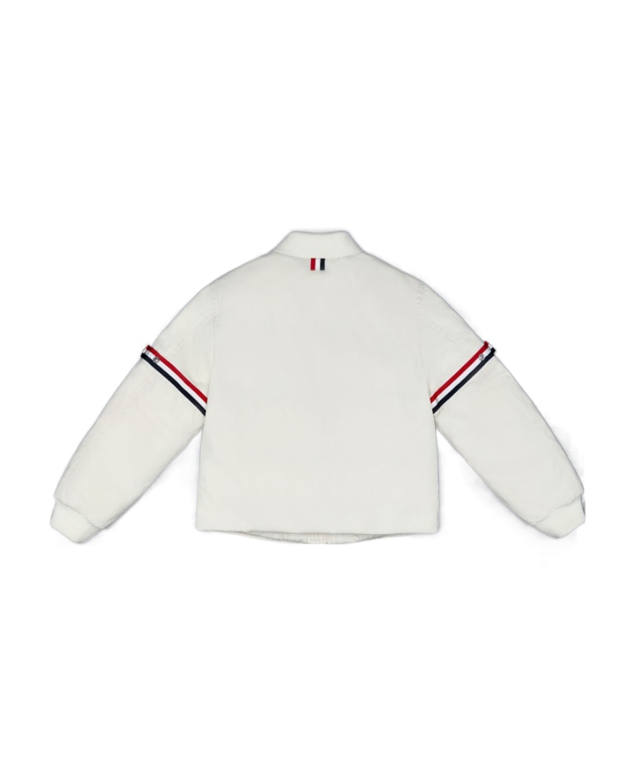 Thom Browne Padded Bomber Jacket In White
