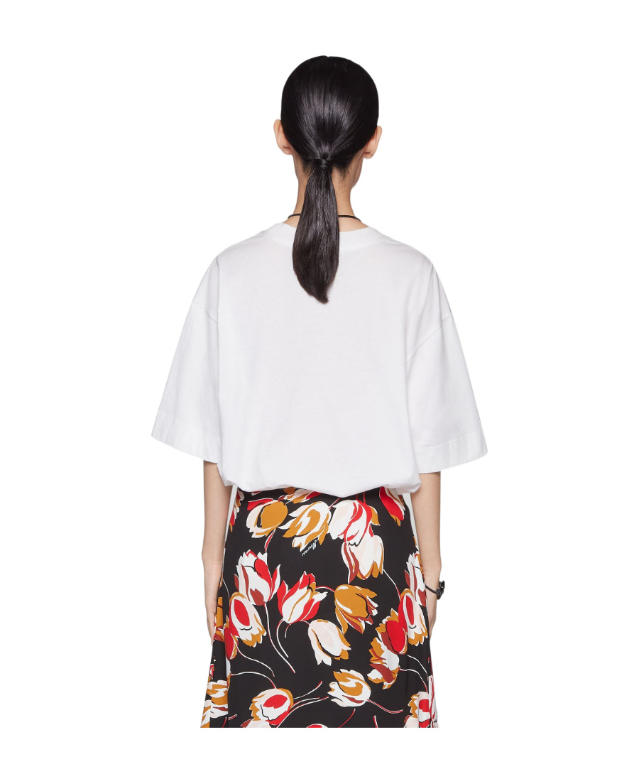 Marni Oversized Logo T In White