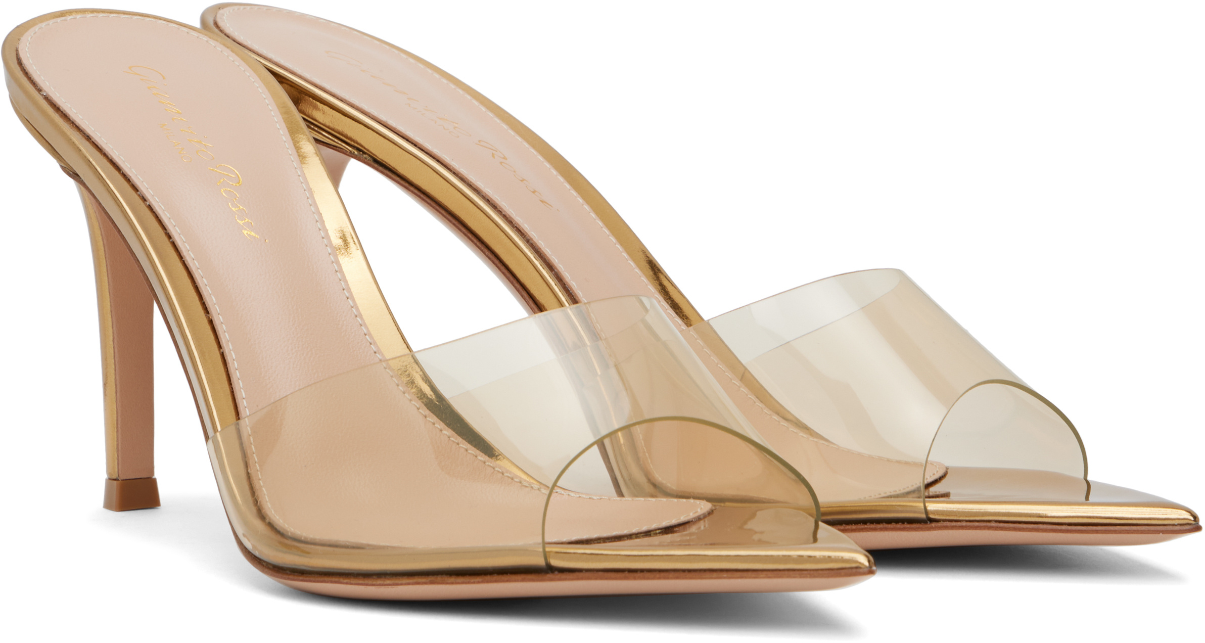 Gianvito Rossi Elle 85 High-heeled Sandals In Gold