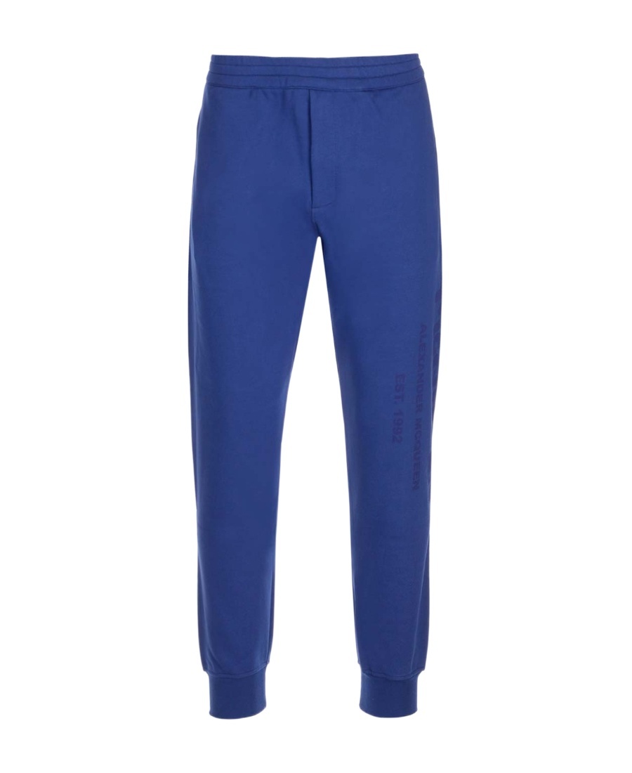 Alexander Mcqueen Logo-print Track Pants In Blue