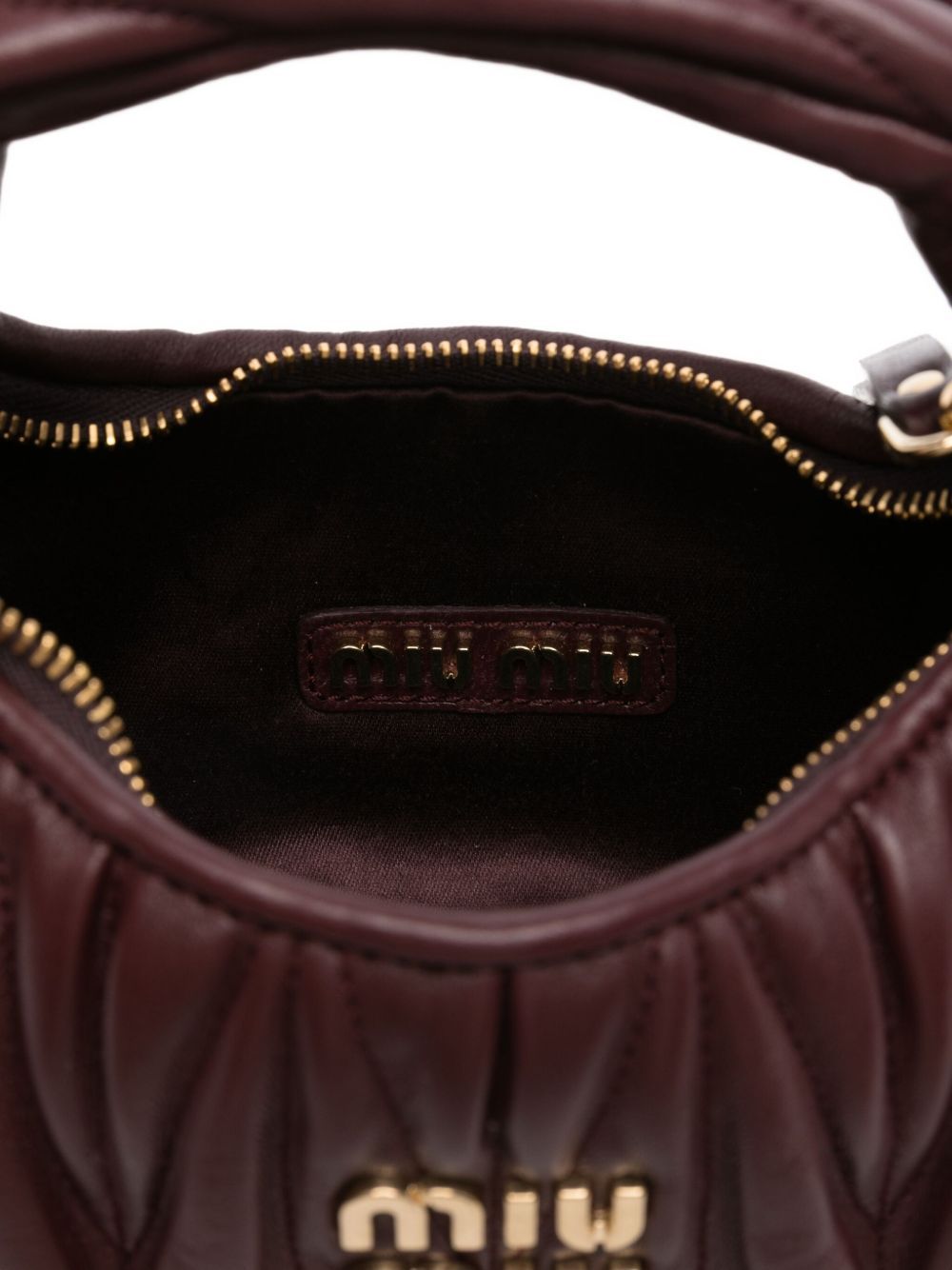 Miu Miu Logo Shoulder Bag In Red