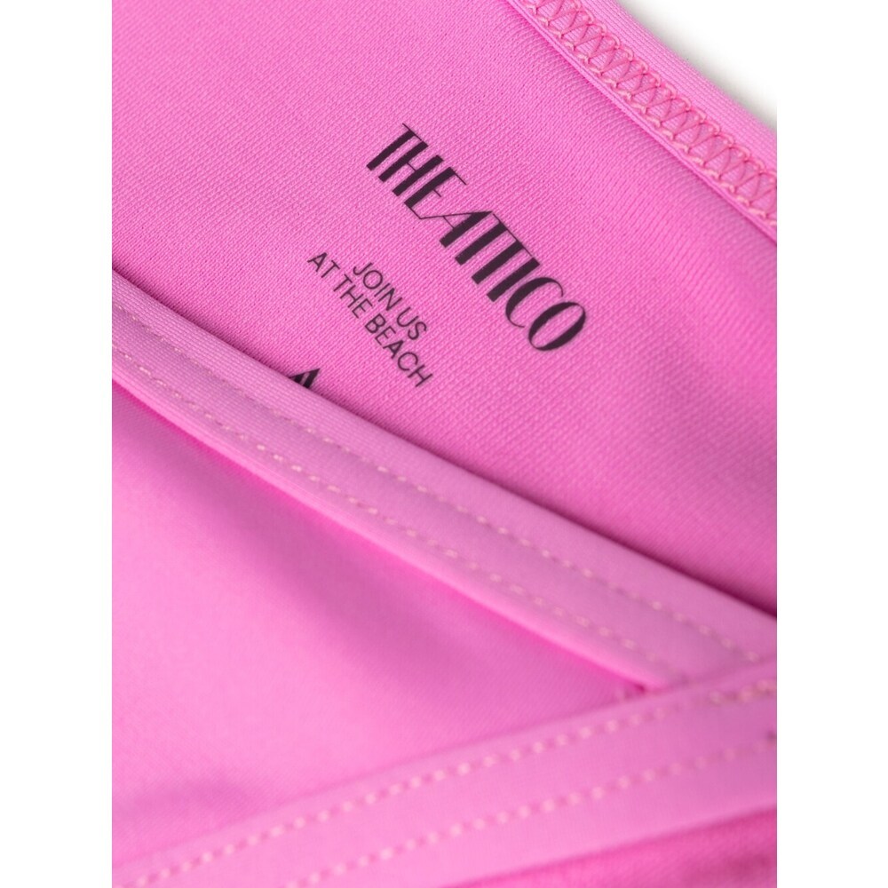 Attico Pink Double Strap Bikini In Pink