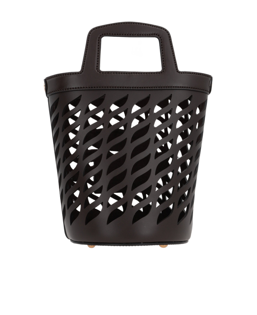 Etro Coffa Leather Bucket Bag In Black