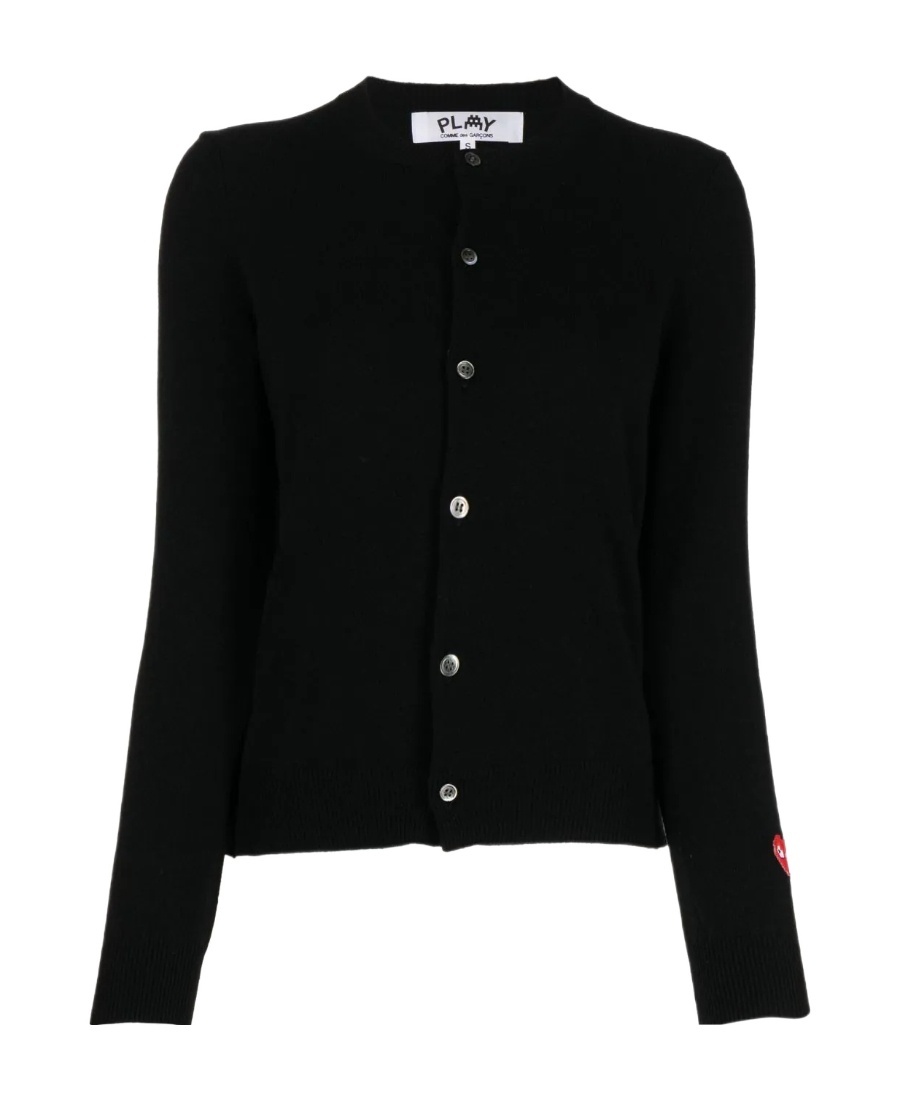 Comme Des Garçons Play Black Invader Edition Cardigan In Black
