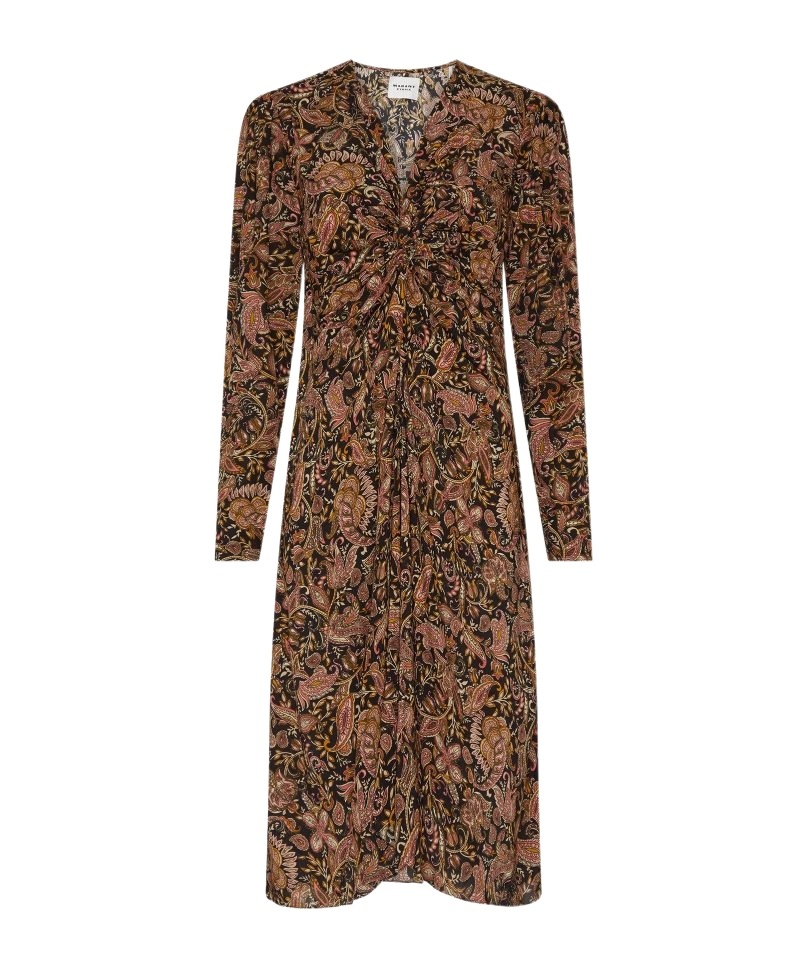 Shop Isabel Marant Étoile Zeliha Midi Dress In Black